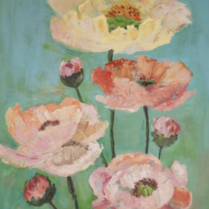Schilderij bloemen - verkocht