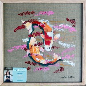 Schilderij Japanse Kooikapers         Koi